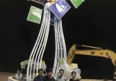 惠州巽寮湾不锈钢风车造型雕塑