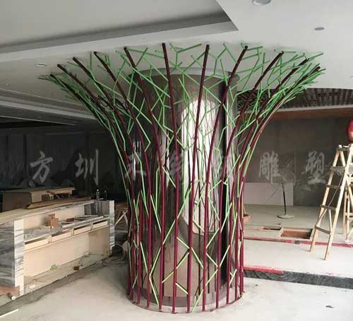 不锈钢造型树雕塑