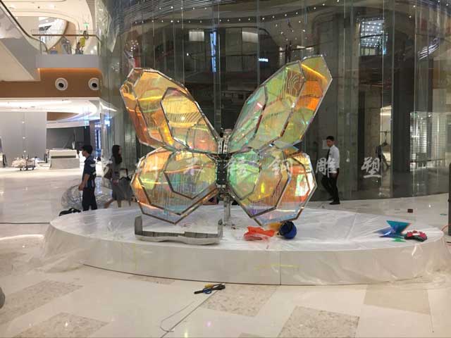 不锈钢蝴蝶美陈雕塑